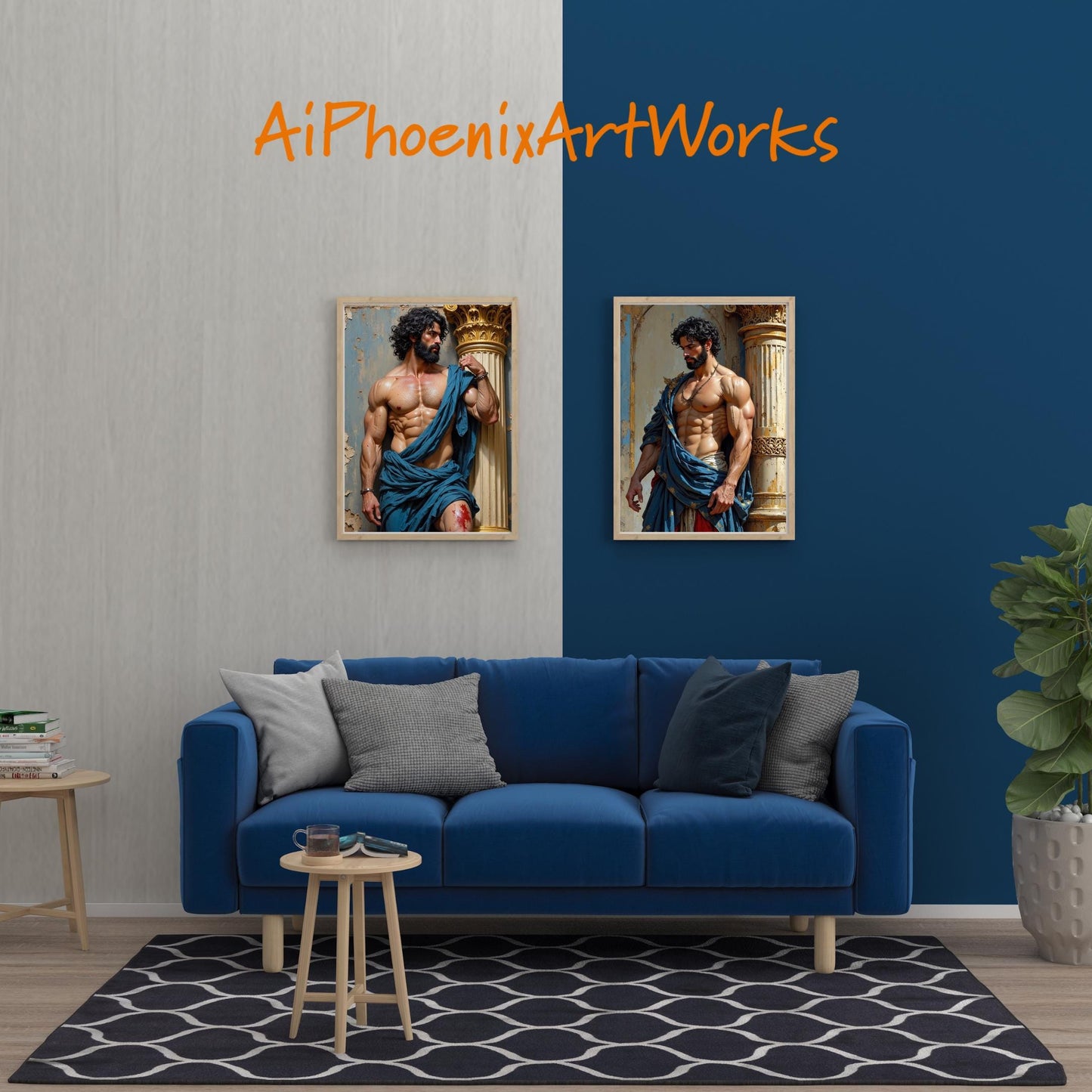 Heracles Mythic Fantasy Art Print Set: Greek Mythology Illustration
