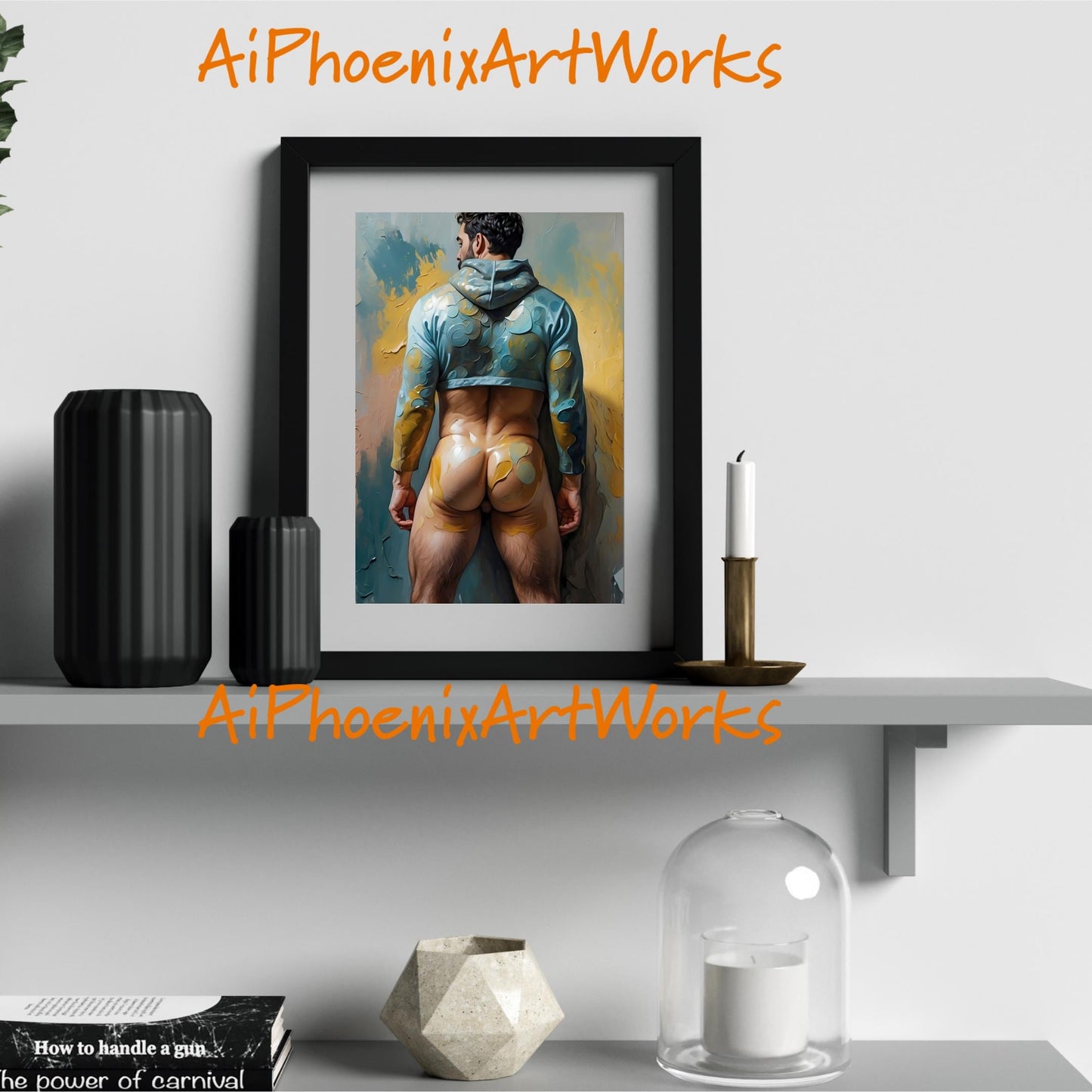Urban Pop Realism Art Print | “Backstreet Hoodie Guy” | Digital Wall Art PDF Download | High-Resolution Printable | AiPhoenixArtWorks