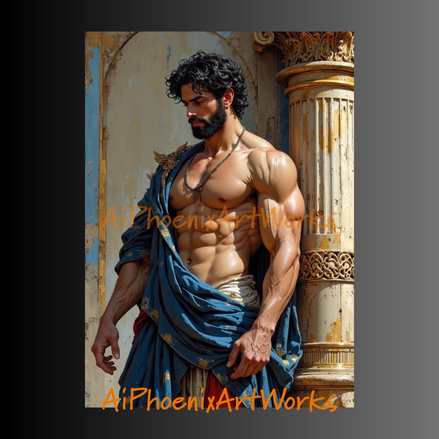 Heracles Mythic Fantasy Art Print Set: Greek Mythology Illustration
