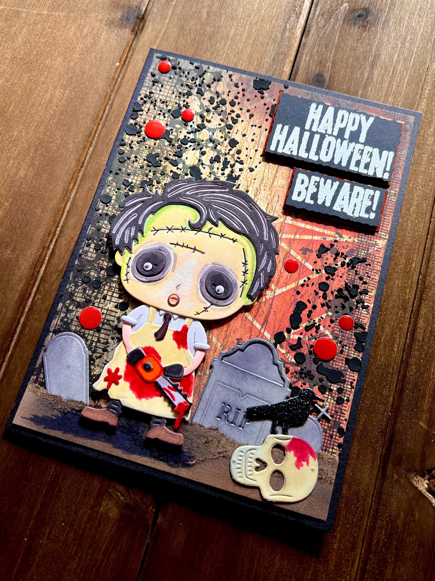 Deranged Maniac Horror Halloween Card