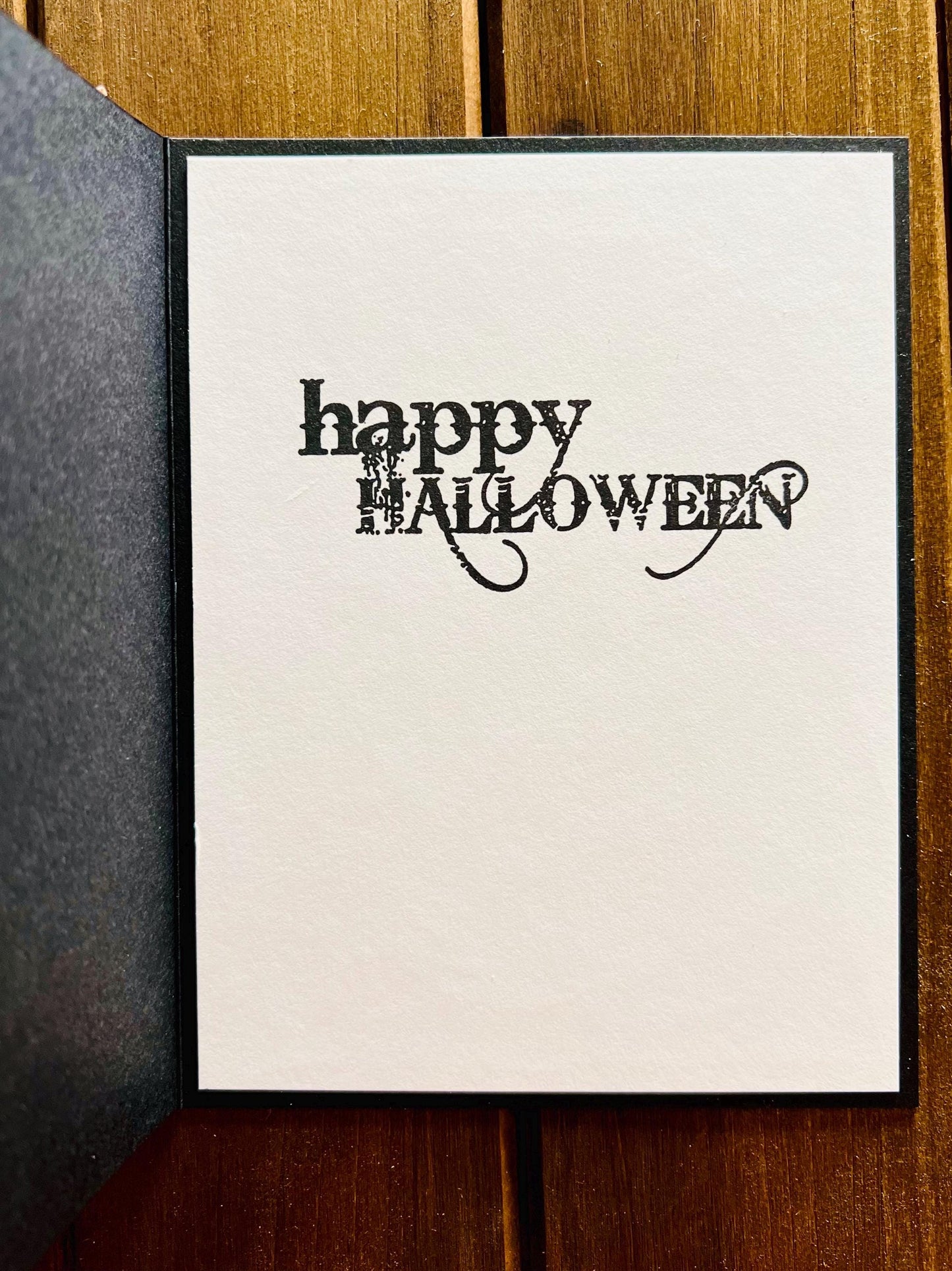 Green Witch Silhouette and Haunted Mansion Halloween Card