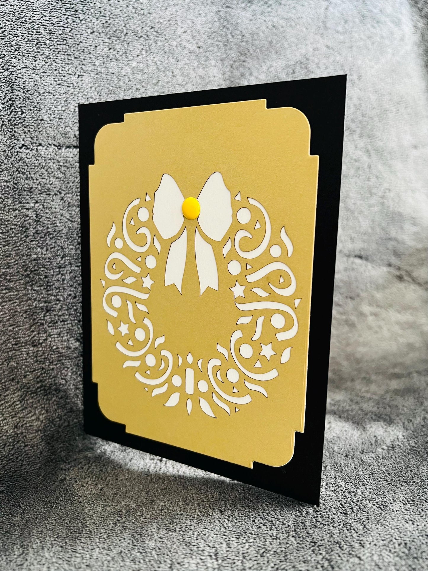 Wreath Cutout Christmas Card