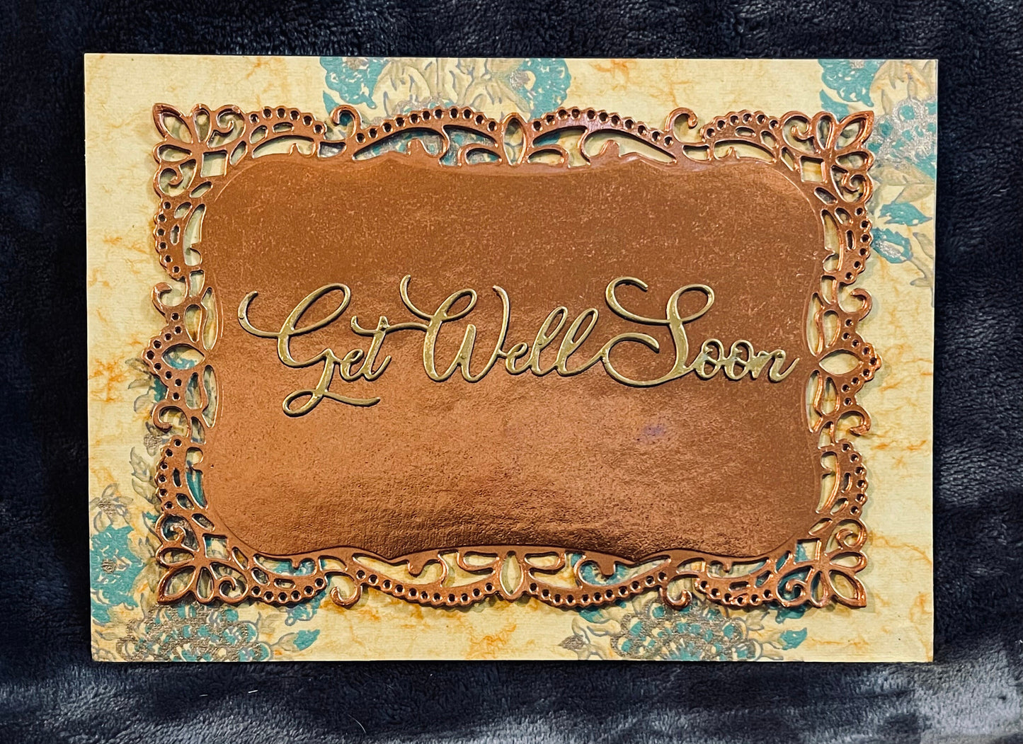 Copper Foil Get Well Greeting Card