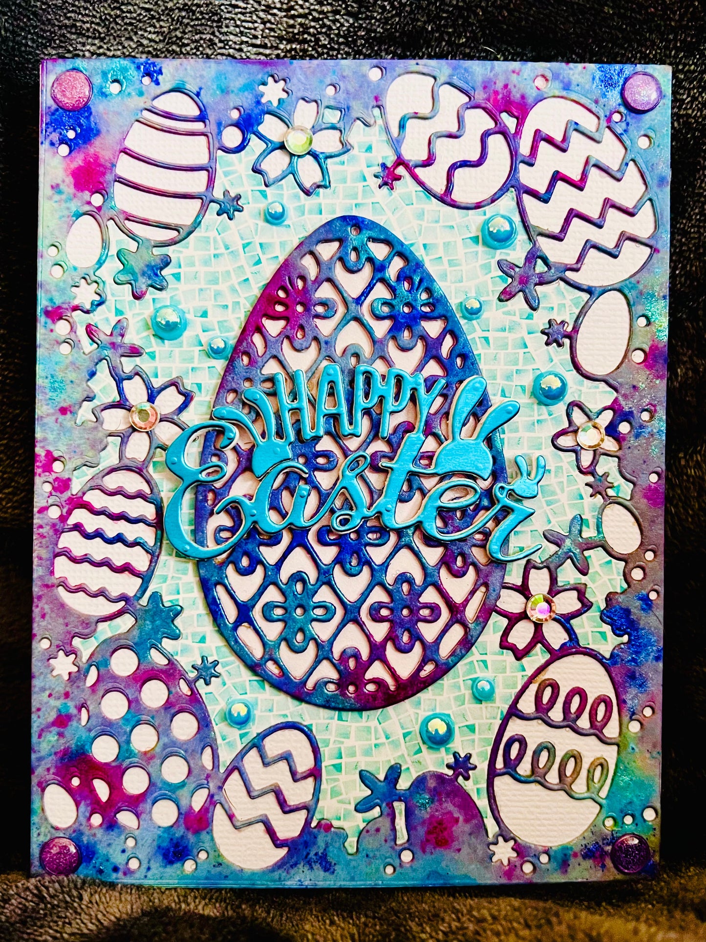 Handmade Filigree Egg Easter Greeting Card - Exquisite Craftsmanship for a Special Springtime Sentiment