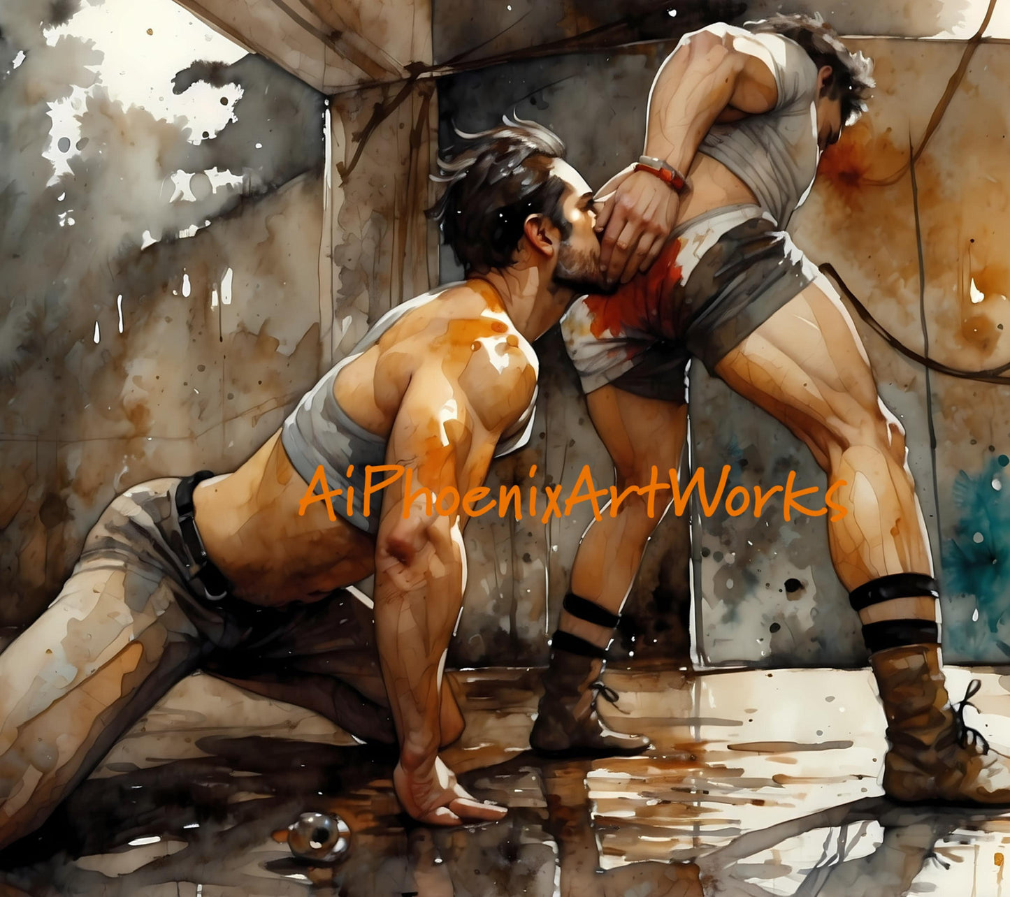 BDSM Digital Art Prints | Bound in Tension Collection | Queer Body Illustration Set | High-Resolution PDF Download | 5 Erotic Artwork Files | Mature Content