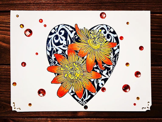 Passion flower Sympathy Greeting Card