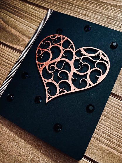 Flourish Heart Love Greeting Card