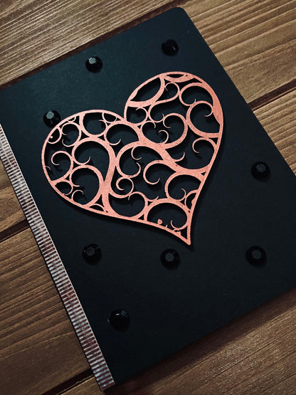 Flourish Heart Love Greeting Card