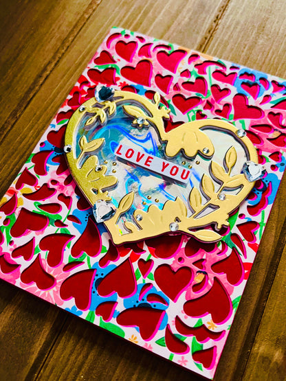 Golden Heart Love Greeting Card