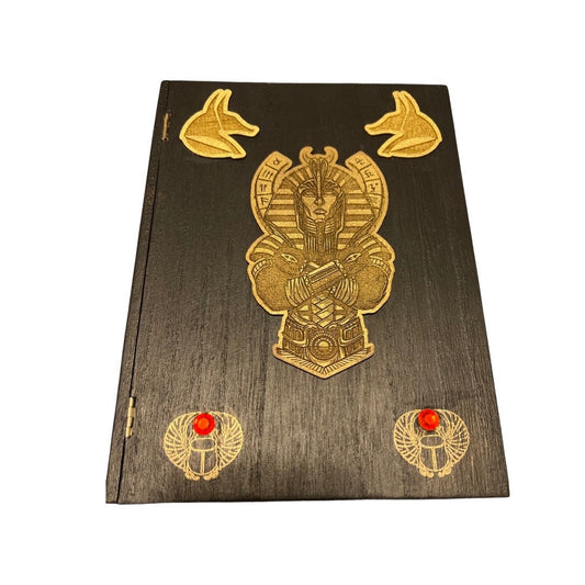 Wooden Book Box of the Dead v2 Pharoah-Handmade