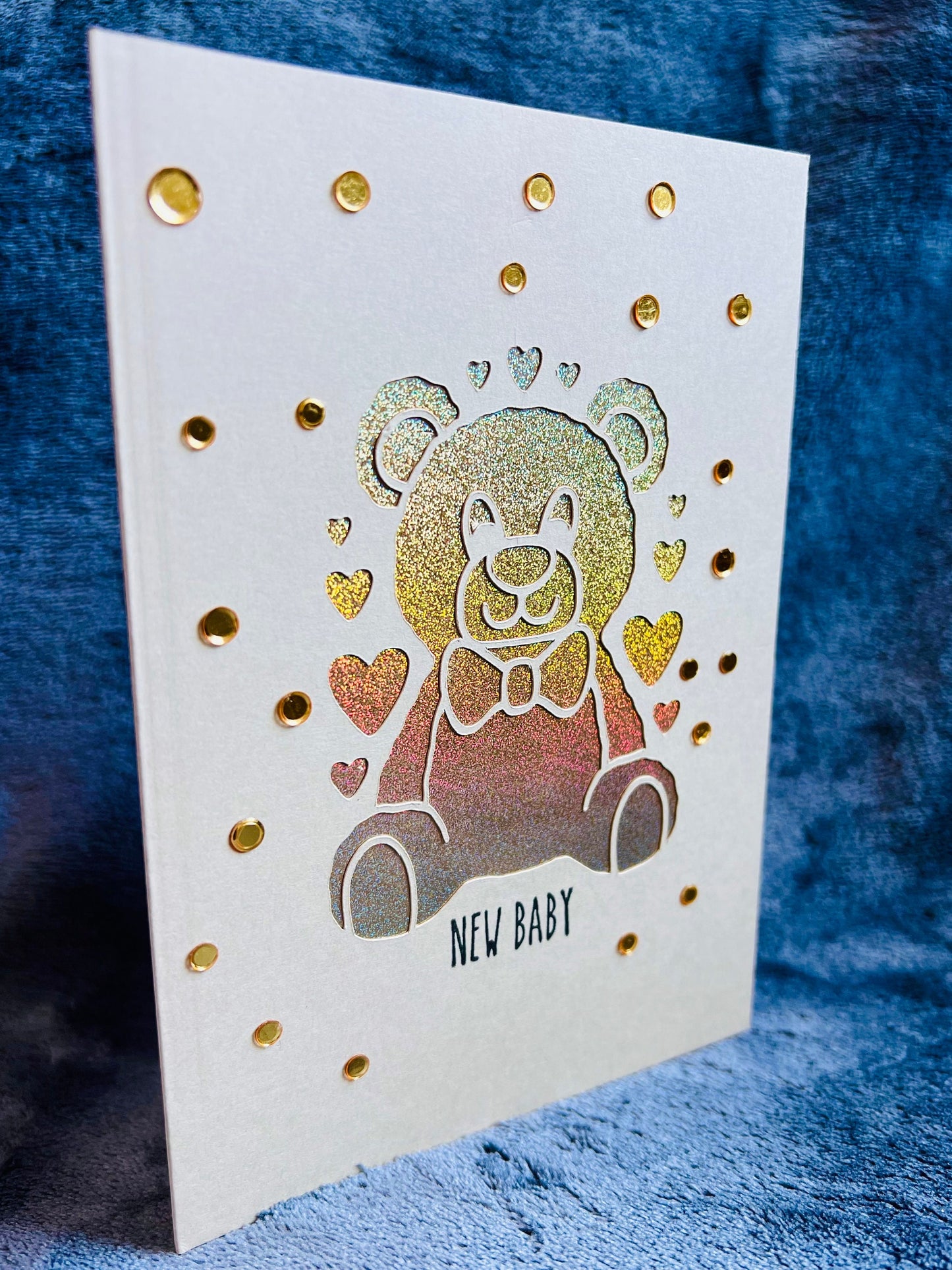 Teddy Bear Cutout Baby Card