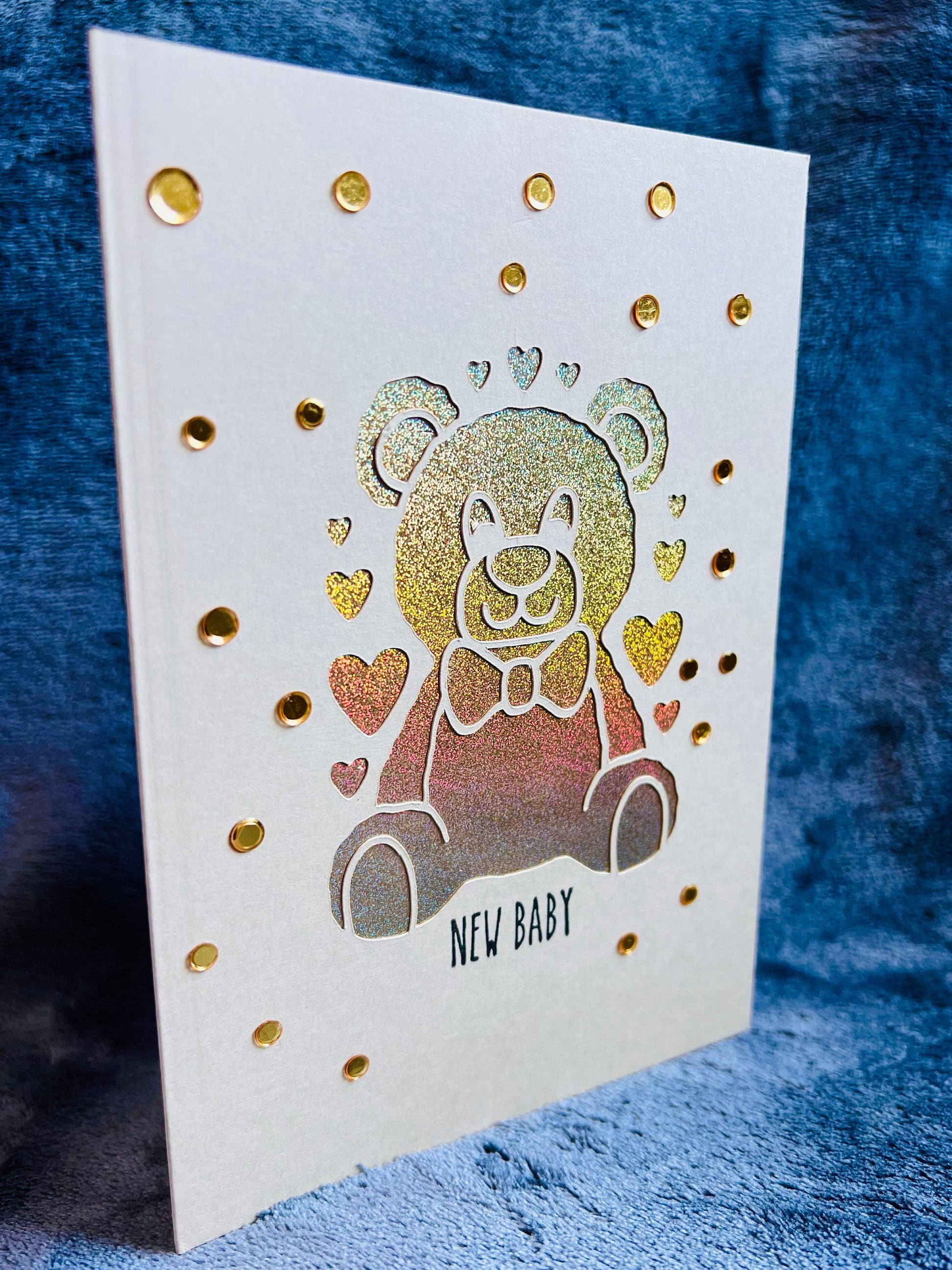 Teddy Bear Cutout Baby Card