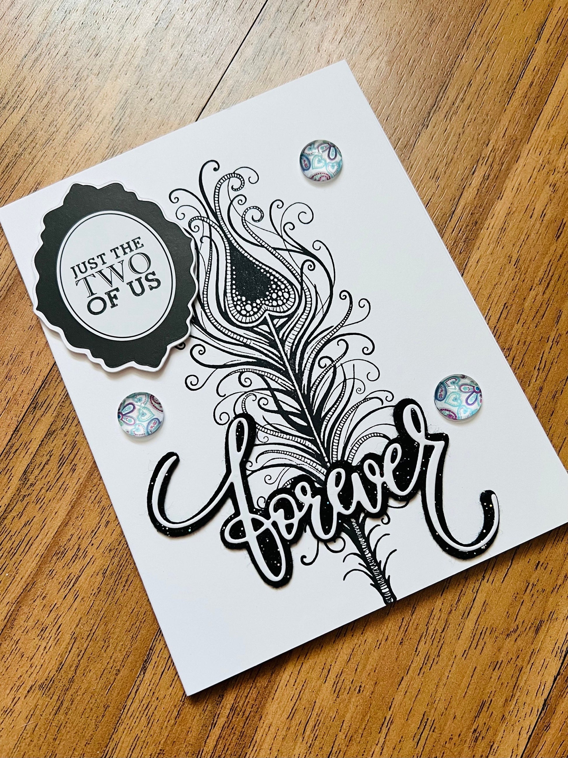 Feather Love Anniversary Card - Just the Two of Us, Romantic Celebration, Intimate Moments Captured