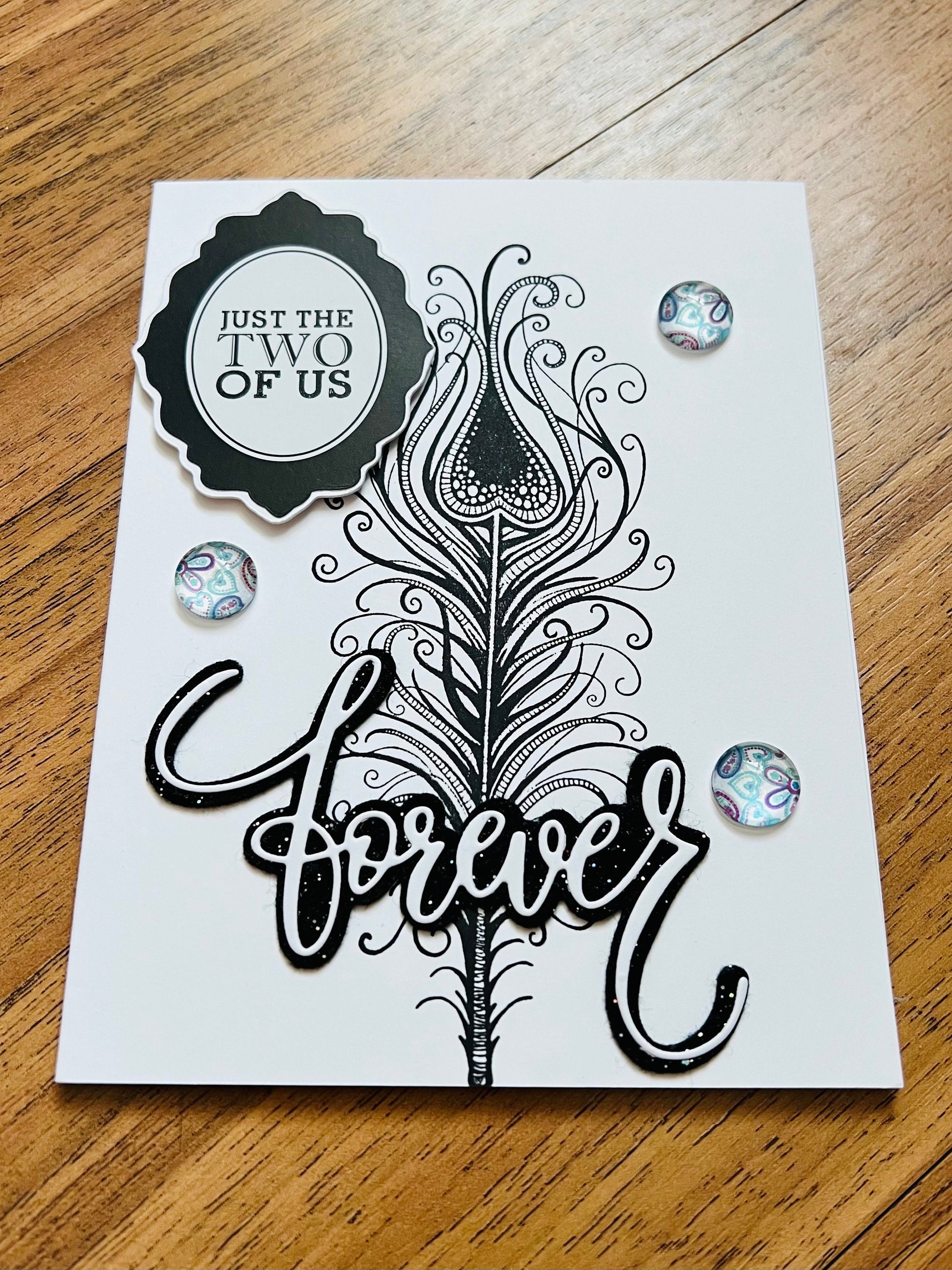 Feather Love Anniversary Card - Just the Two of Us, Romantic Celebration, Intimate Moments Captured