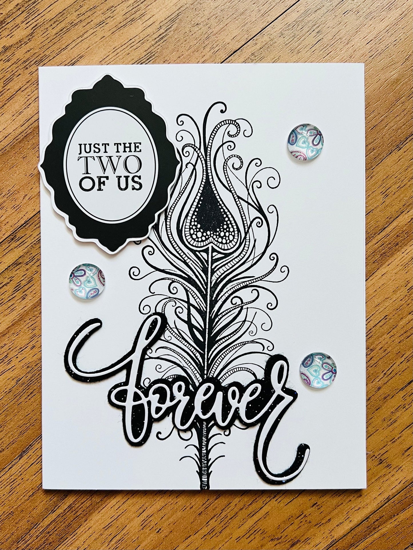 Feather Love Anniversary Card - Just the Two of Us, Romantic Celebration, Intimate Moments Captured