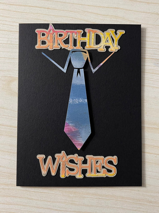Men’s Tie Birthday Wishes Card