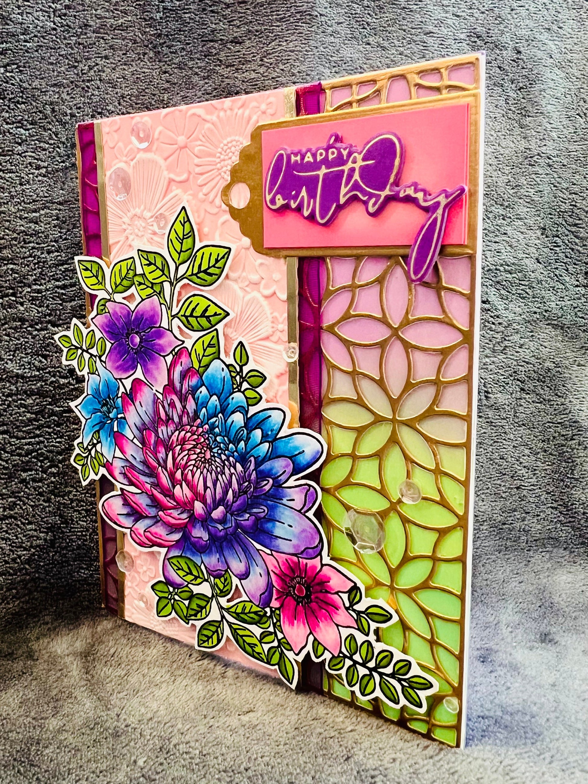 Lavender Rose Birthday Card