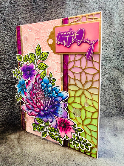 Lavender Rose Birthday Card