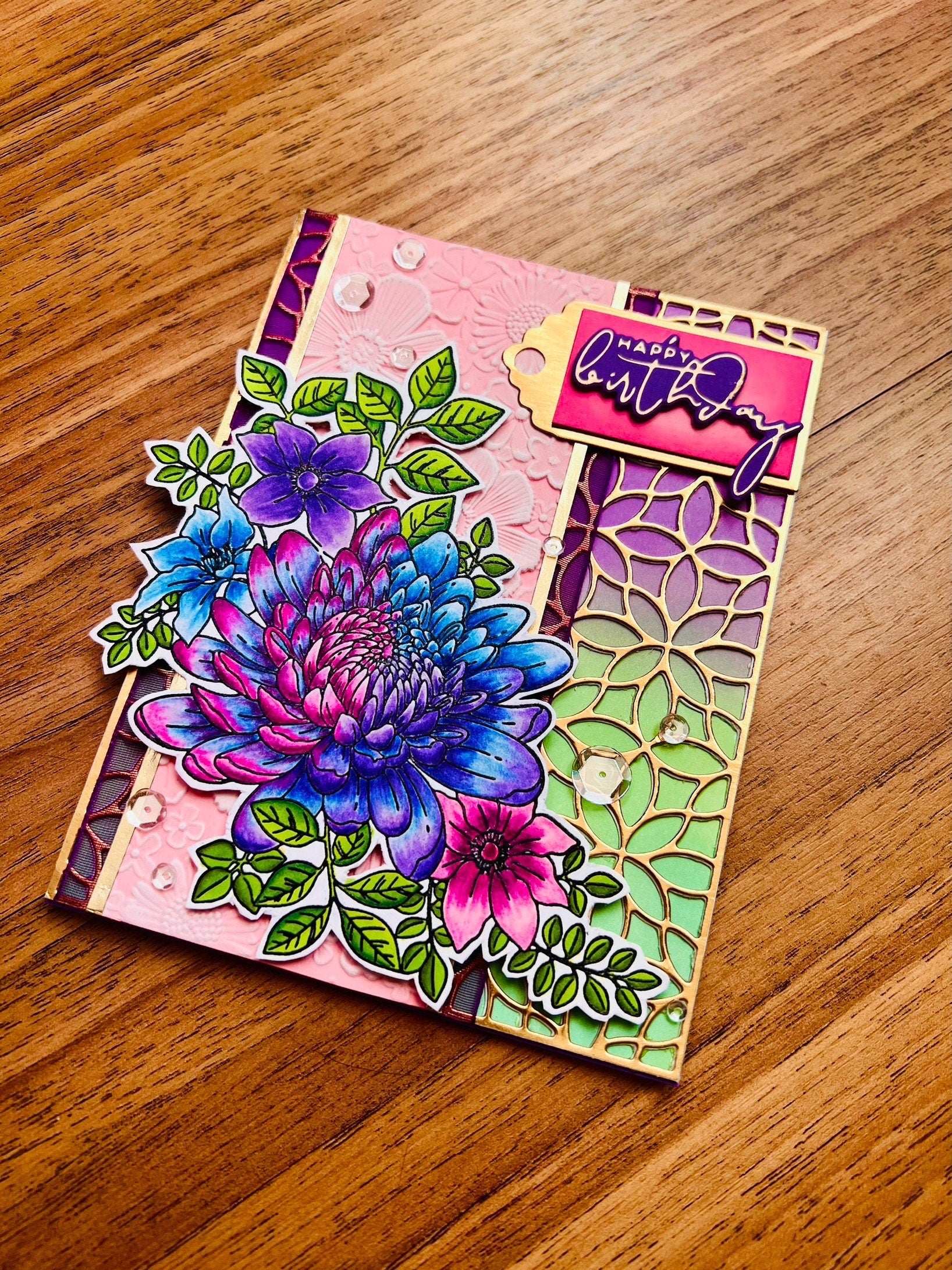 Lavender Rose Birthday Card