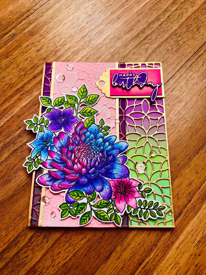 Lavender Rose Birthday Card