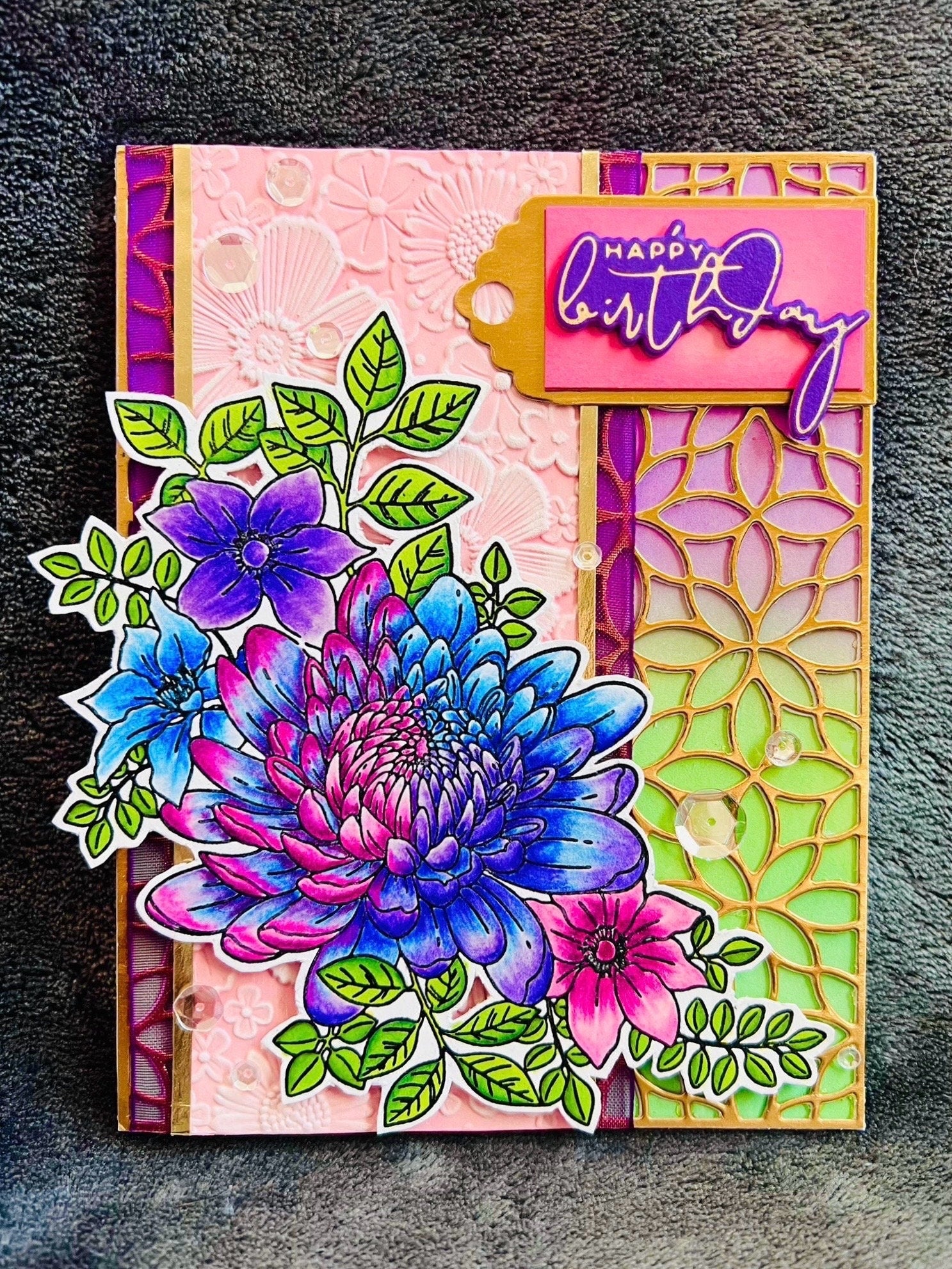 Lavender Rose Birthday Card