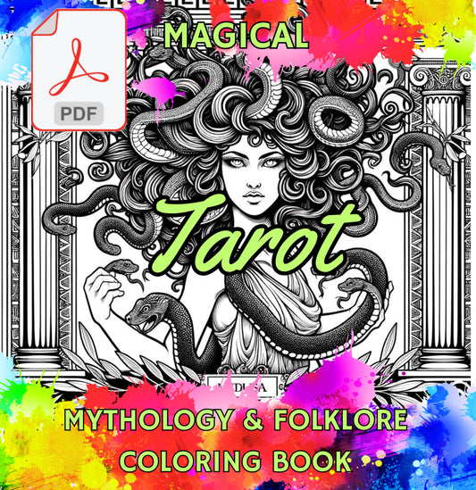 Magical Tarot: Myth and Folklore Adult Coloring Book