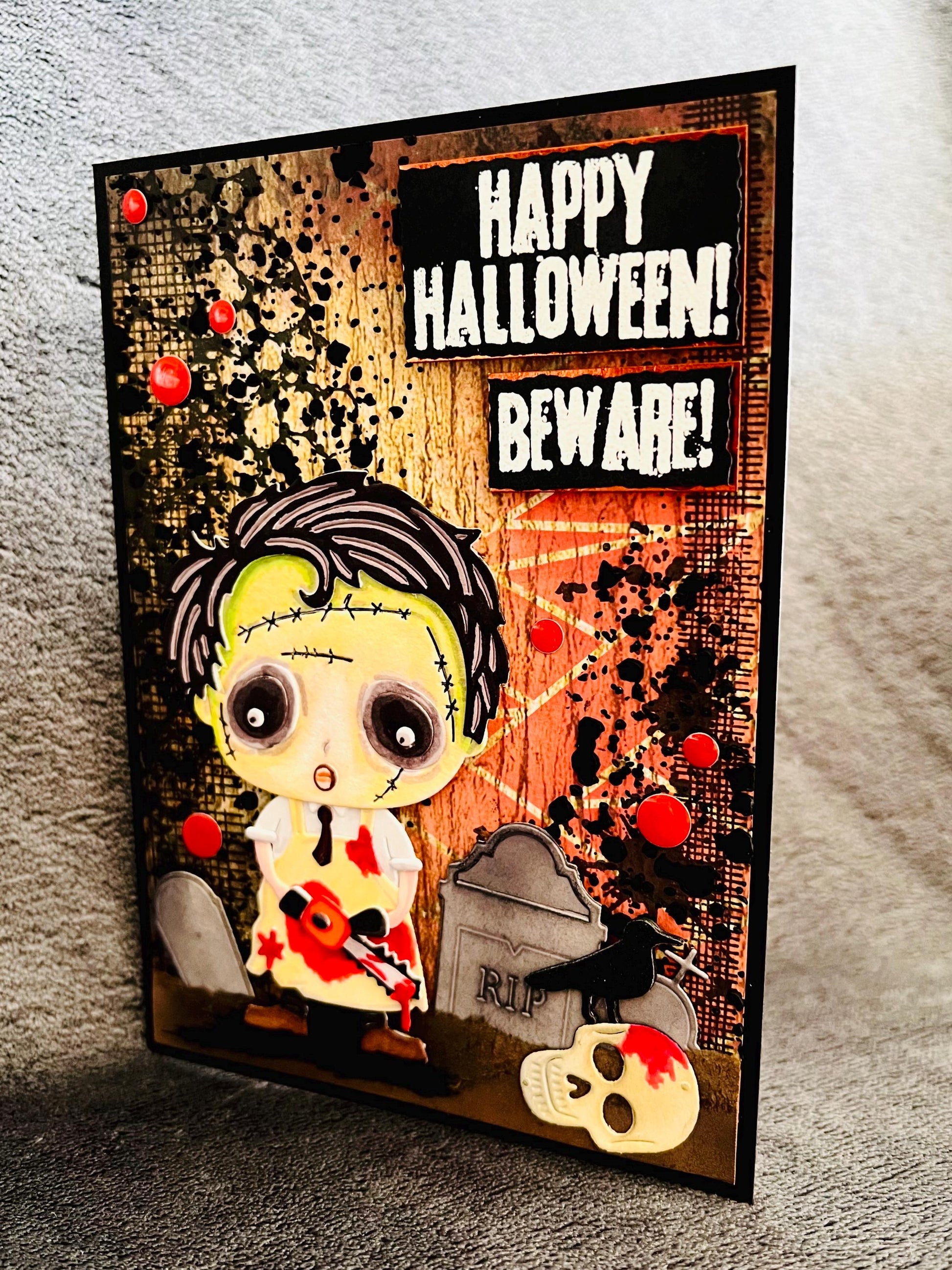 Deranged Maniac Horror Halloween Card