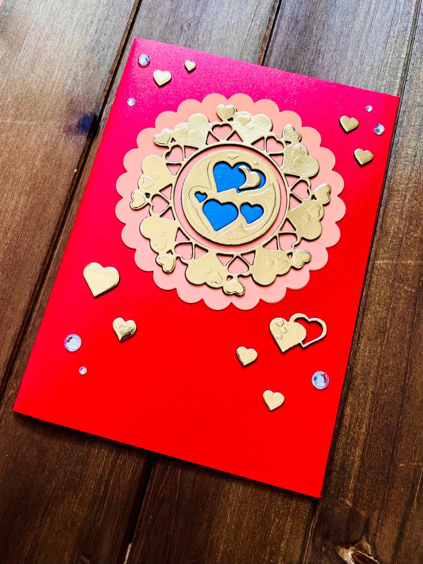 Gold Hearts I Love You 3D Pop Up Card - Perfect for Anniversaries, Valentine's Day, and Special Occasions