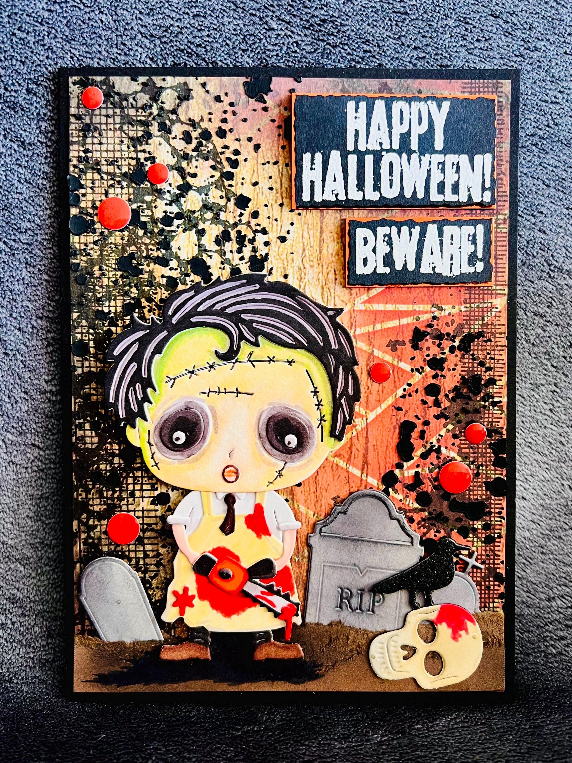 Deranged Maniac Horror Halloween Card