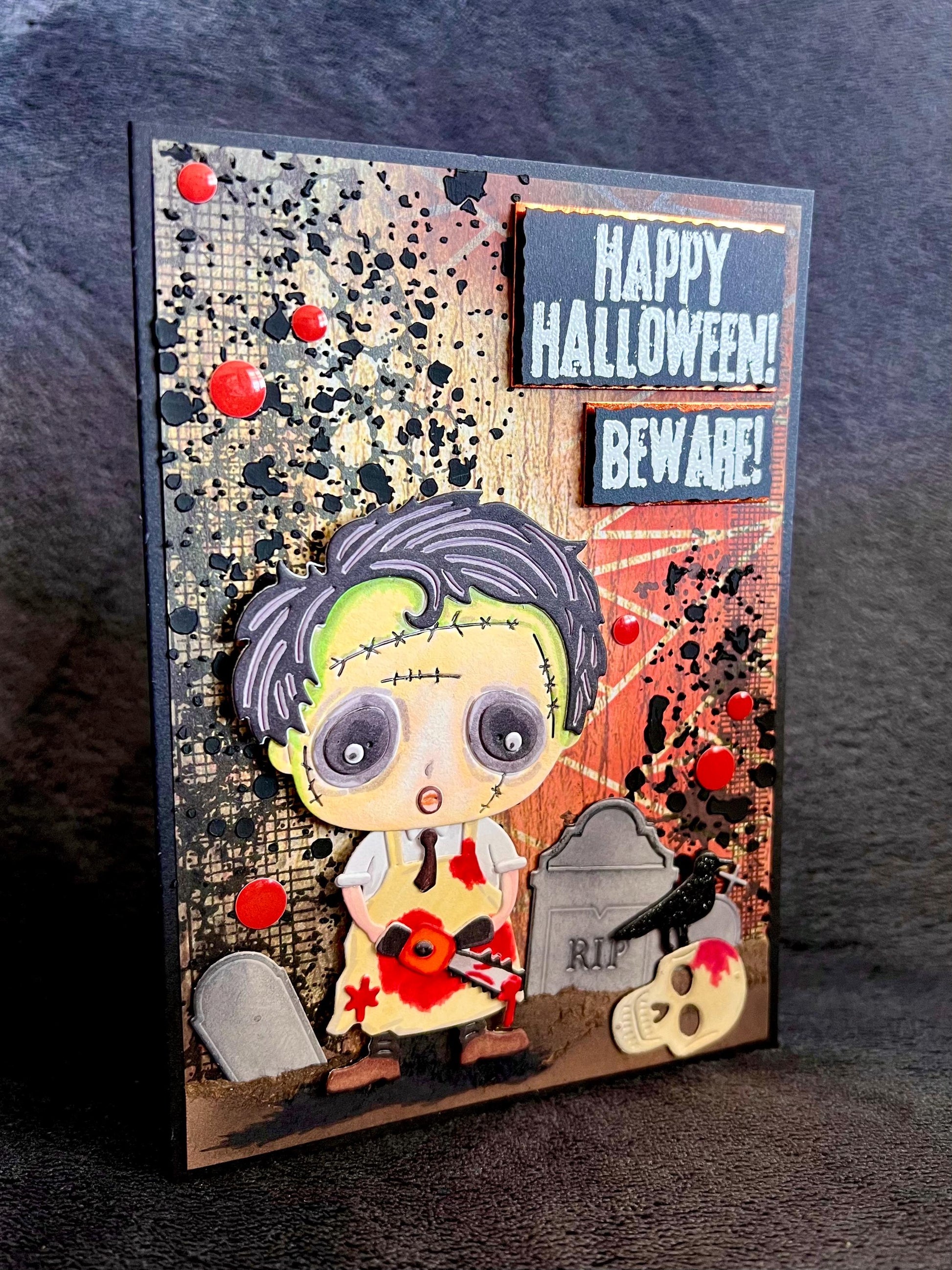 Deranged Maniac Horror Halloween Card