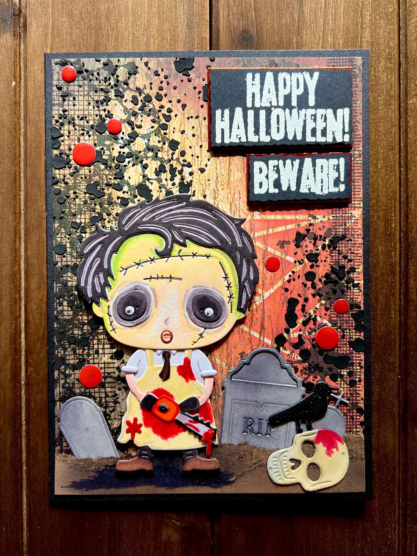 Deranged Maniac Horror Halloween Card