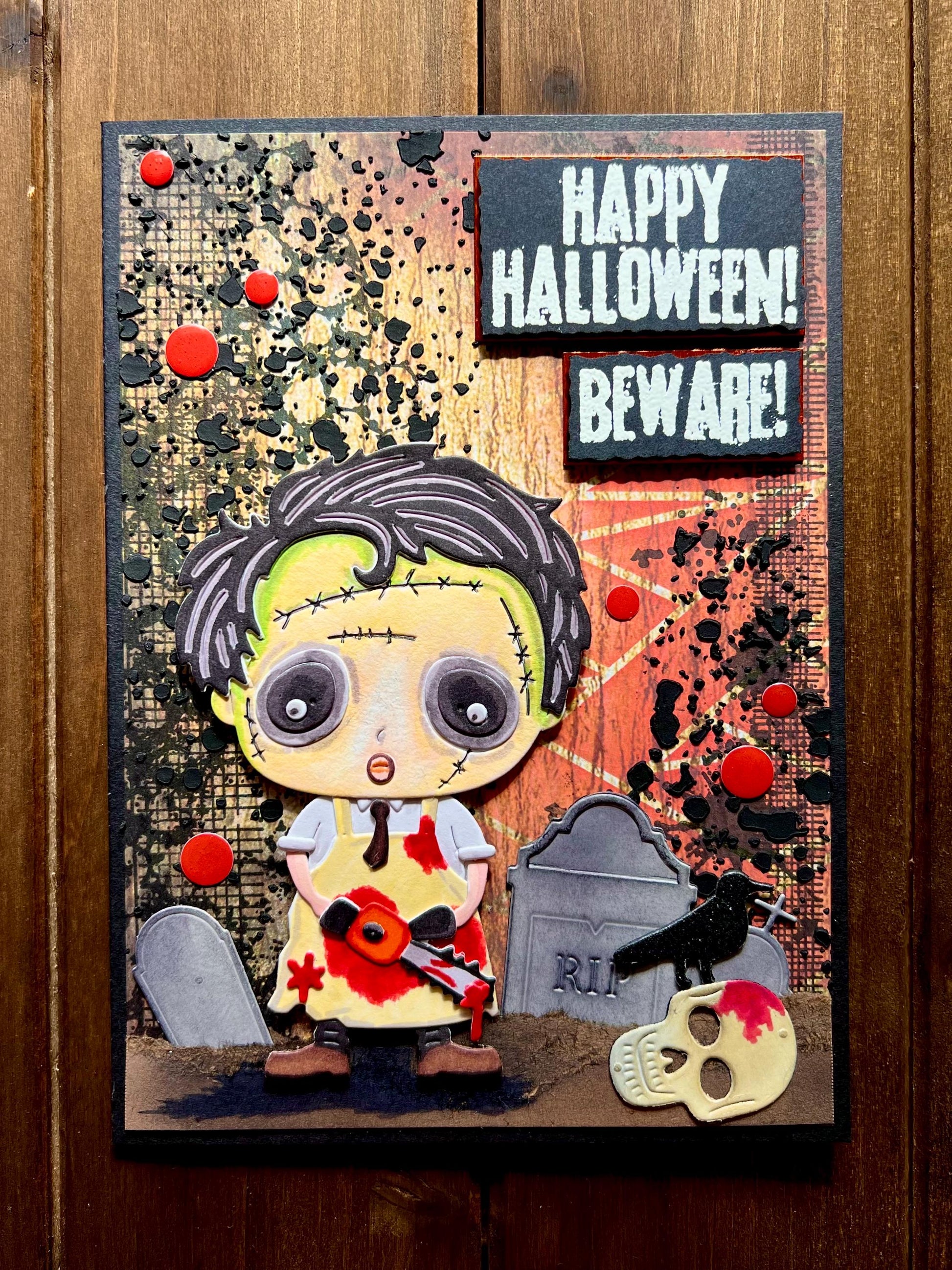 Deranged Maniac Horror Halloween Card
