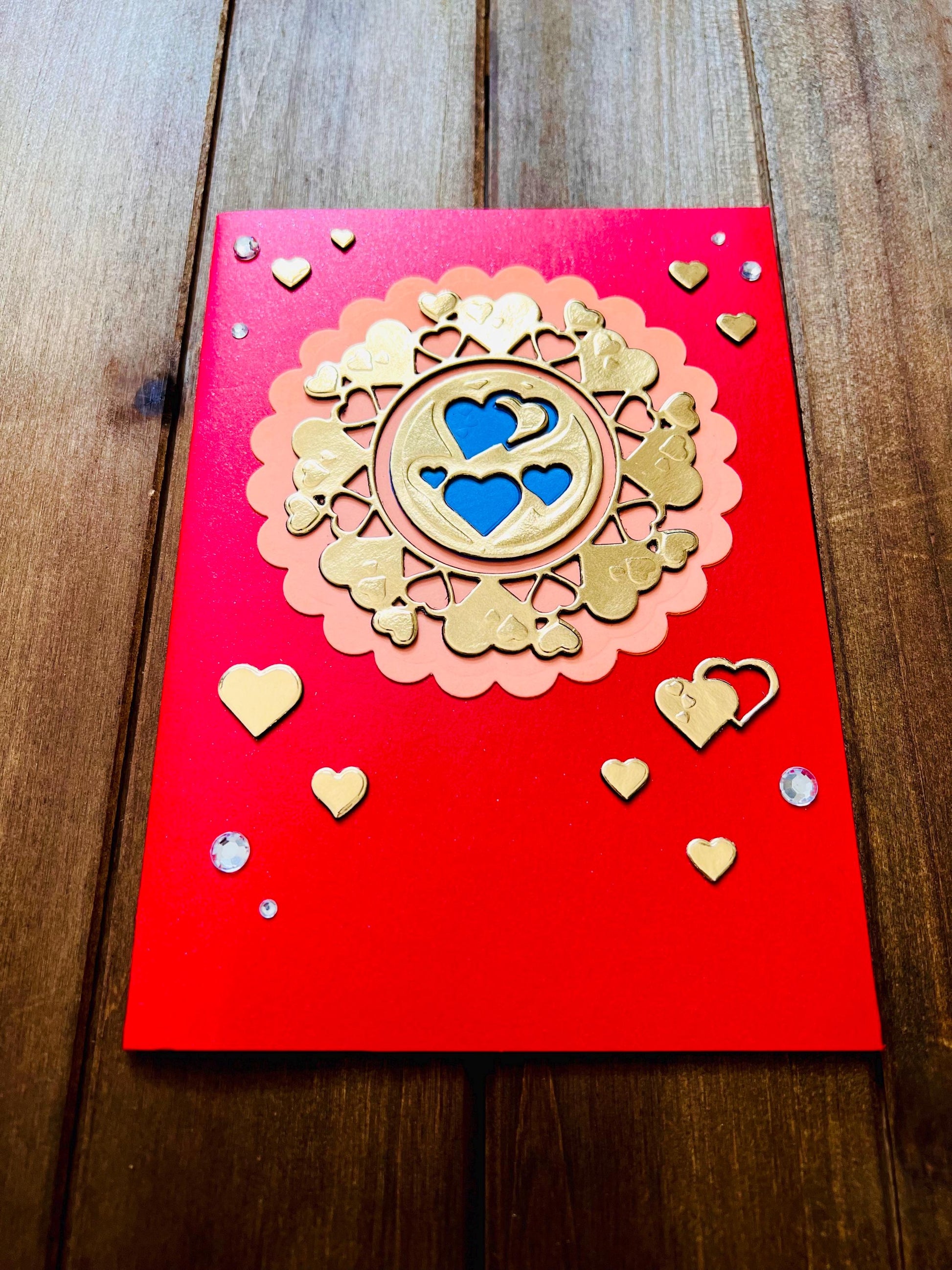 Gold Hearts I Love You 3D Pop Up Card - Perfect for Anniversaries, Valentine's Day, and Special Occasions
