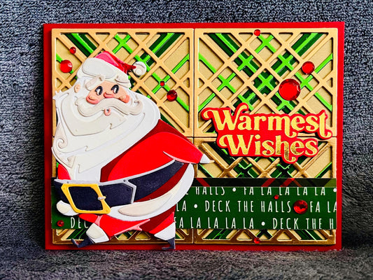 Santa Warmest Wishes Christmas Card