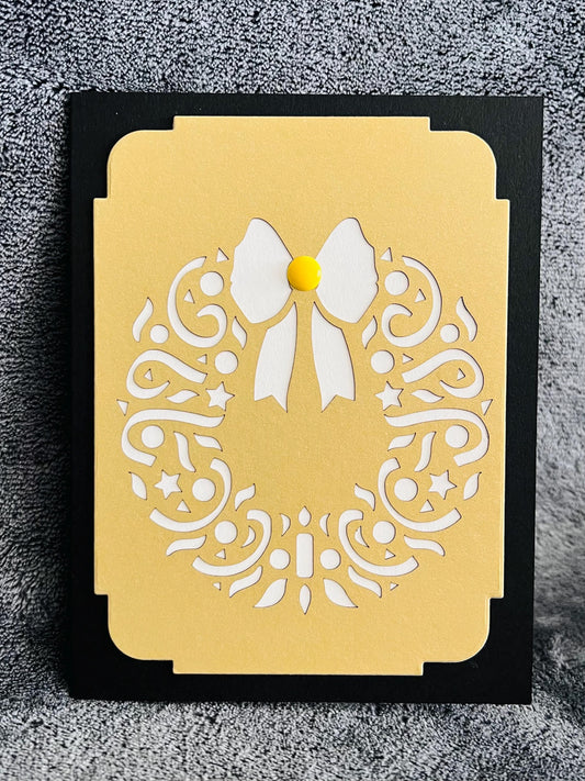 Wreath Cutout Christmas Card