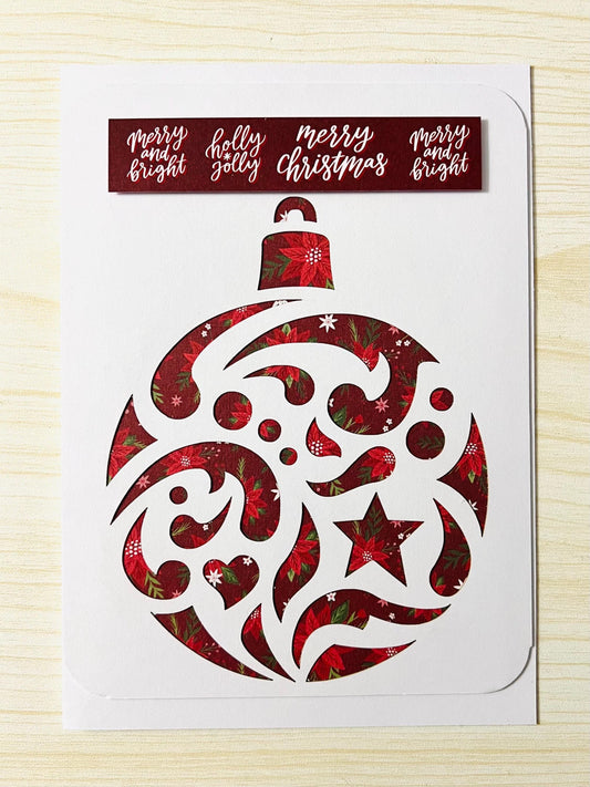 Ornament Cutout Christmas Card