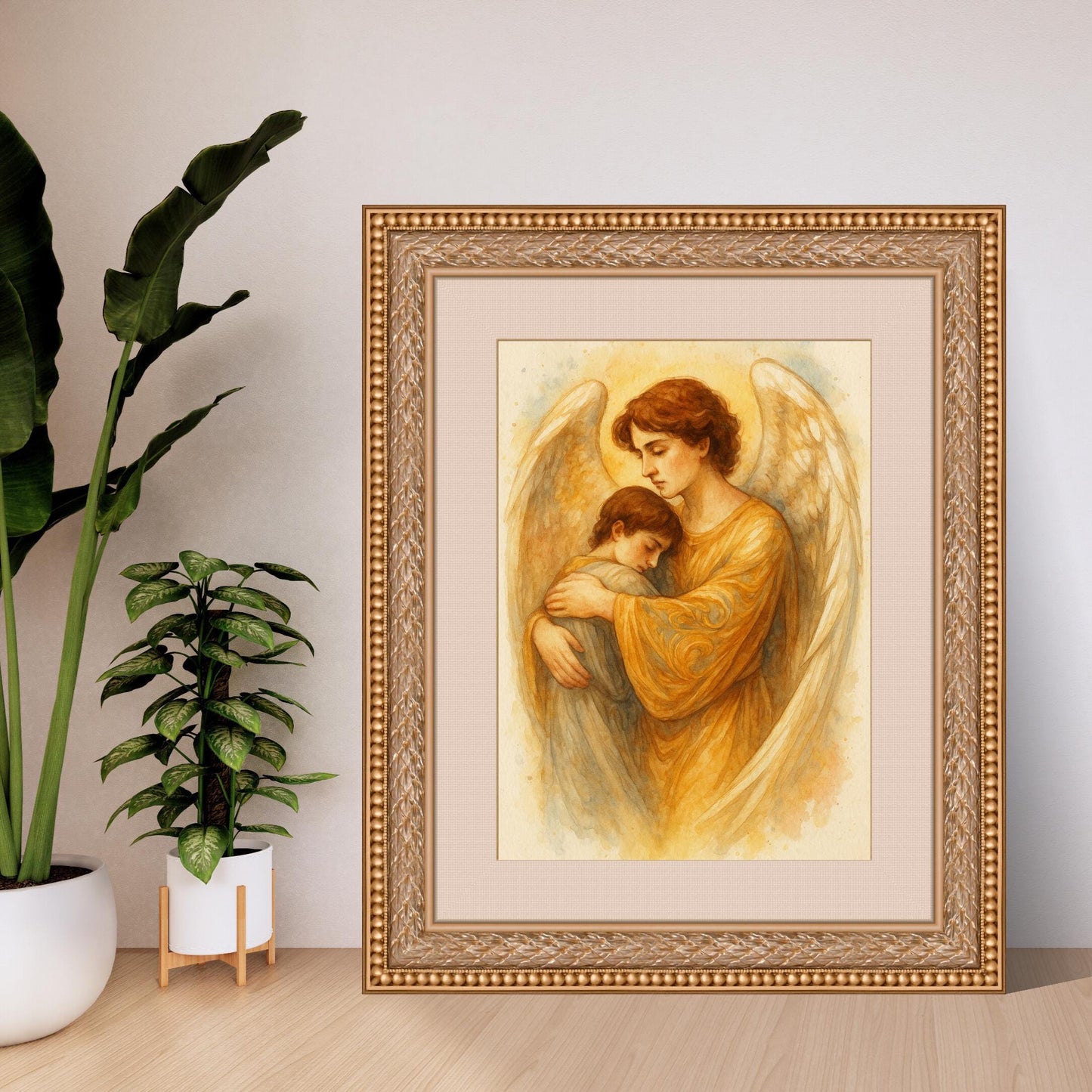 Archangel Watercolor Print Set: Spiritual Angel Decor (Instant Download)