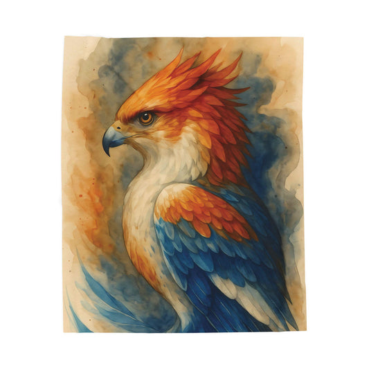 Majestic Eagle Velveteen Plush Blanket: Cozy Bird Lover Throw