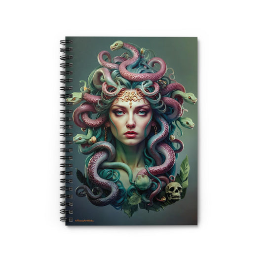 Medusa Art Spiral Notebook: Mythical Lined Journal (6x8)