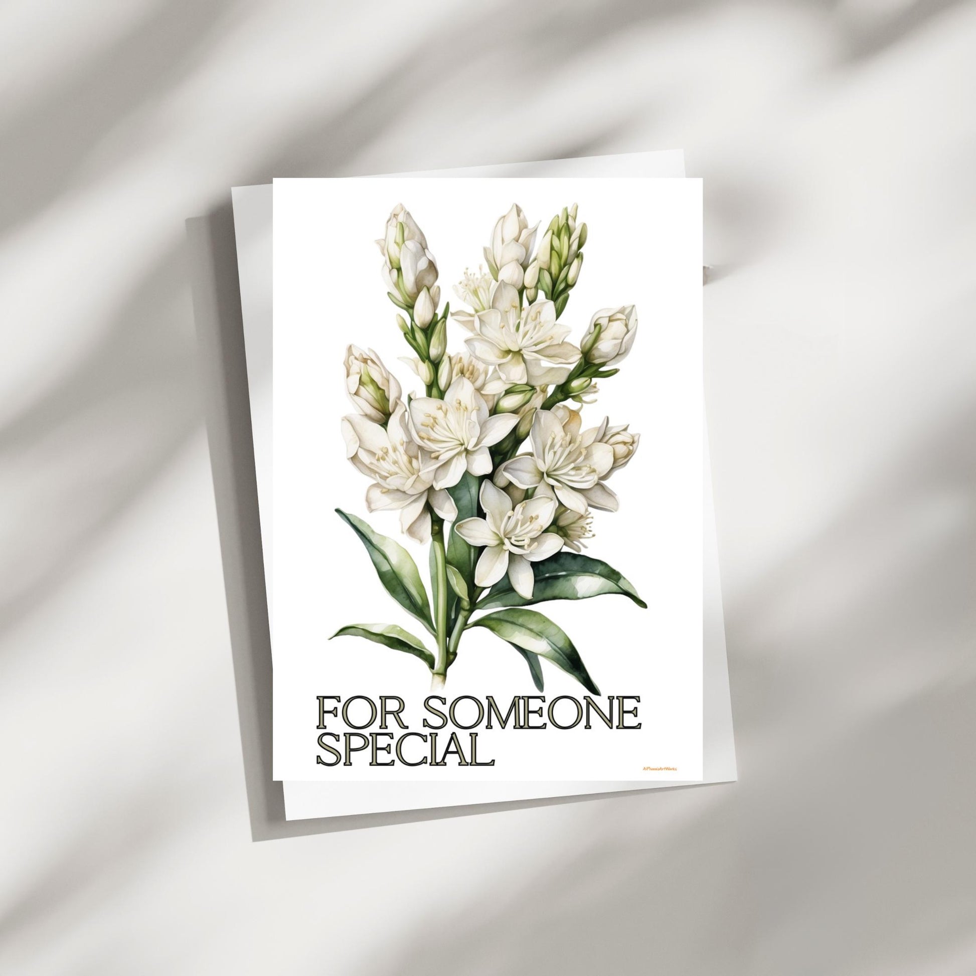For Someone Special – Elegant Floral Greeting Card | 4x6 Folded with Envelope | Romantic Botanical Card