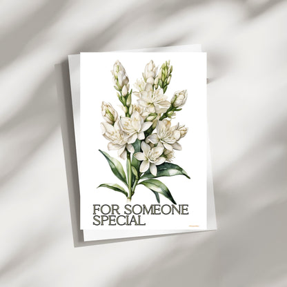 For Someone Special – Elegant Floral Greeting Card | 4x6 Folded with Envelope | Romantic Botanical Card