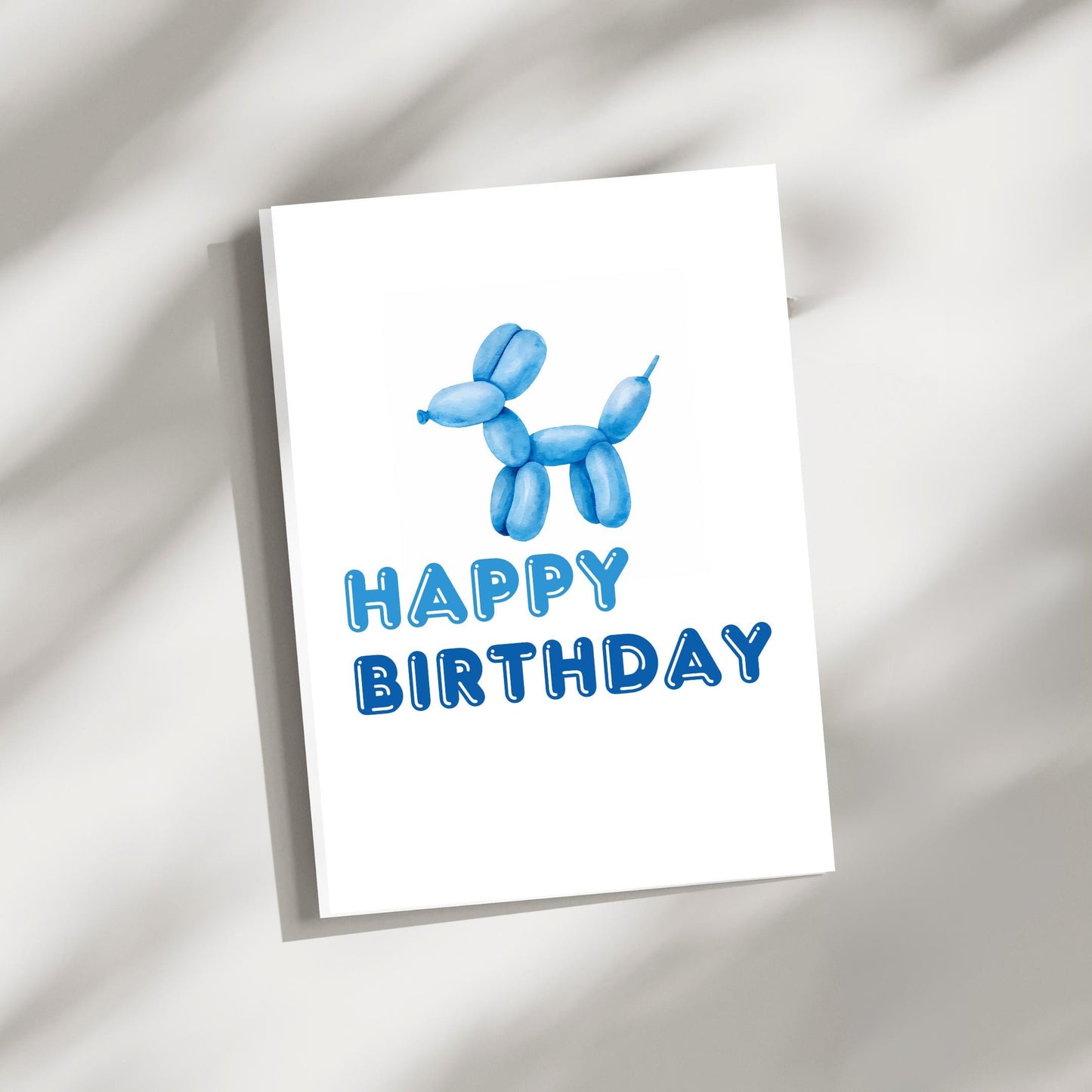 Balloon Dog Birthday Card | Fun & Whimsical Greeting | 5x7 Folded with Envelope