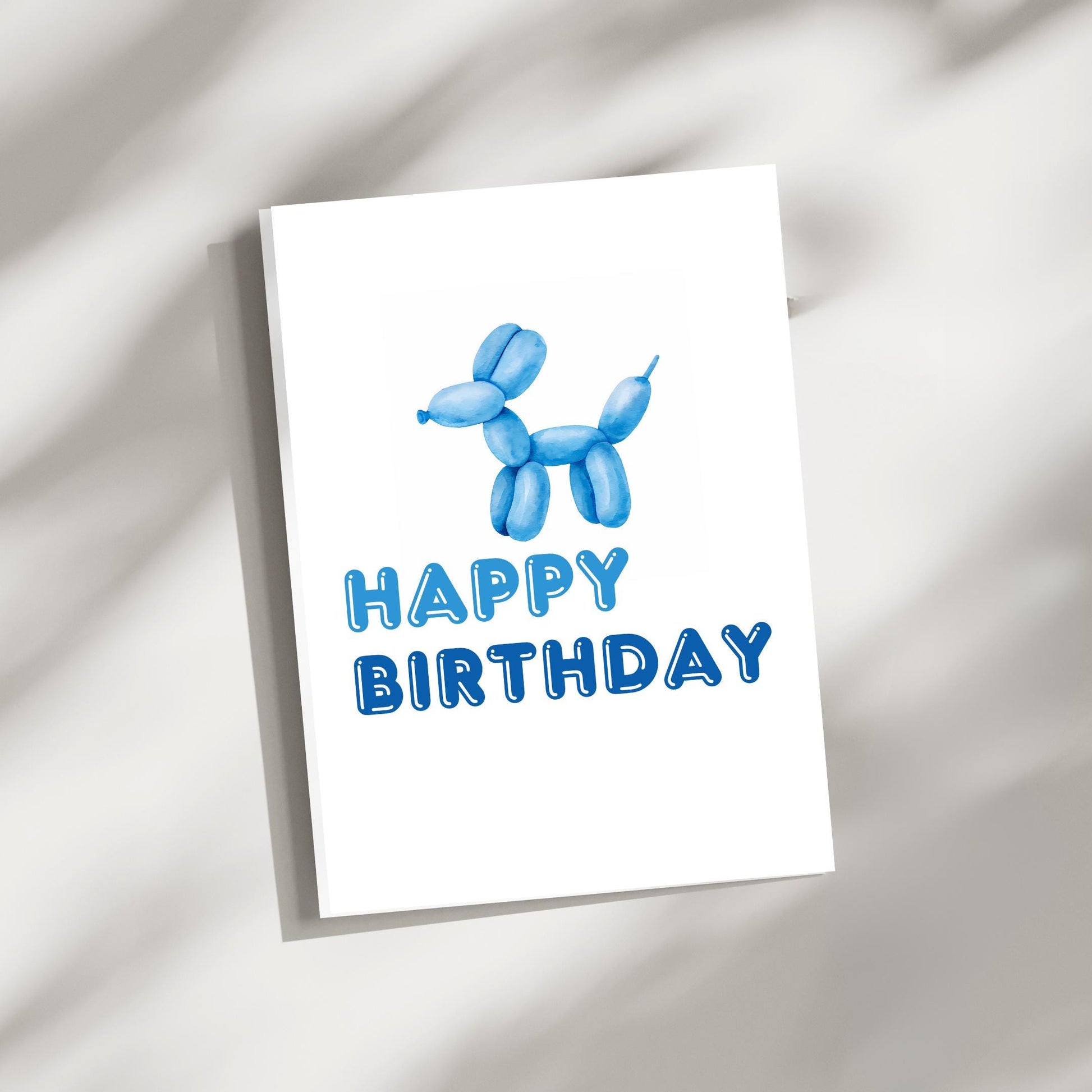 Balloon Dog Birthday Card | Fun & Whimsical Greeting | 5x7 Folded with Envelope