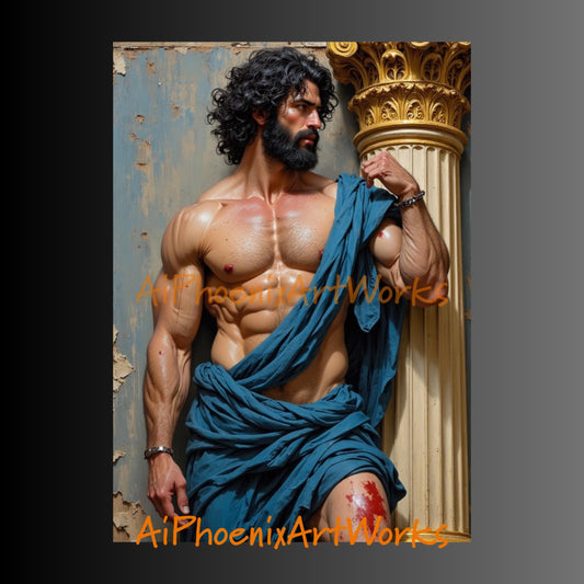 Heracles Mythic Fantasy Art Print Set: Greek Mythology Illustration