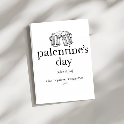 Palentine’s Day Greeting Card | Cheers to Friendship | 5x7 Folded Card with Envelope