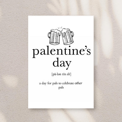 Palentine’s Day Greeting Card | Cheers to Friendship | 5x7 Folded Card with Envelope