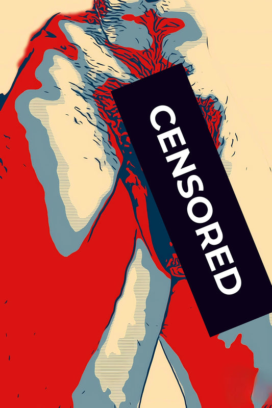 Pop Art NSFW Erotic Male Endowment Wall PRINT | Modern Abstract Sexy Poster | Bold Colorful Nude Art for Bedroom Decor | 4 Sizes Available