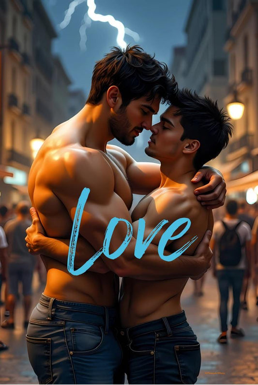 Love Greeting Card | LGBTQ+ Pride Art | 4x6 Folded Card with Envelope | Mature Content