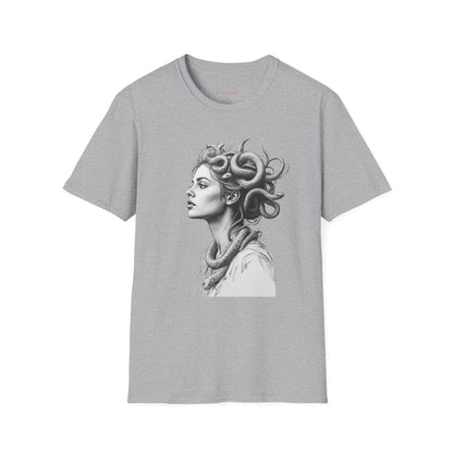 Medusa Pencil Art T-Shirt: Greek Mythology Graphic Tee