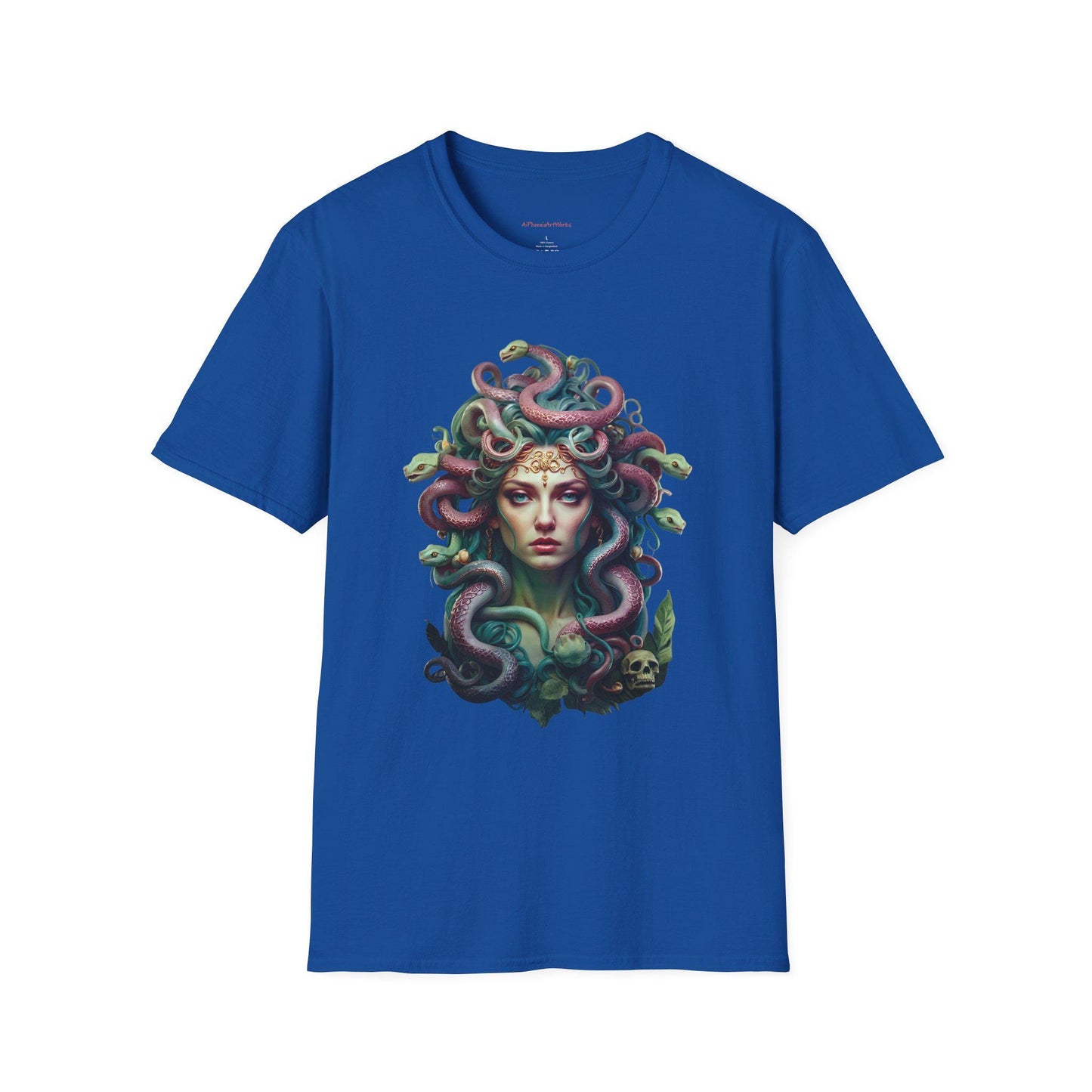 Medusa Graphic Tee: Unisex Softstyle Mythology T-Shirt
